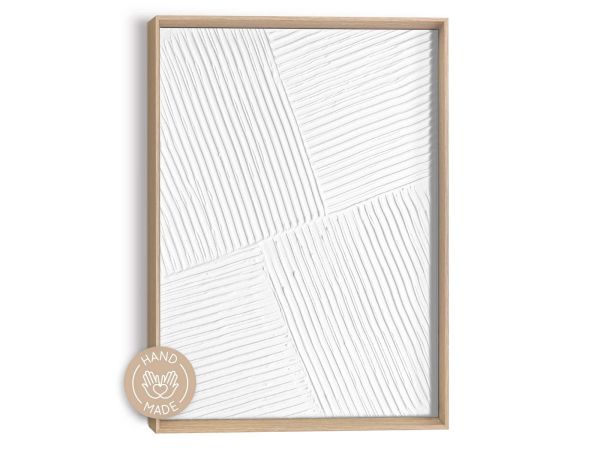 Cadre Relief diagonale blanche